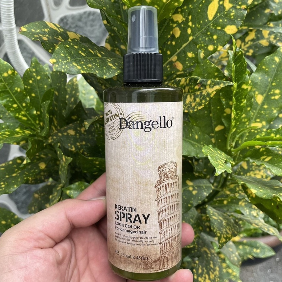 Dầu dưỡng tóc Dangello Keratin 60ml - xịt dưỡng 250ml hỗ trợ giúp phục hồi tóc, gỡ rối giảm rụng tóc