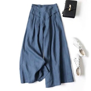 Quần dài nữ ống suông chất Linen cạp chun mát mịn nhẹ nhàng không lộ H3 MỚI