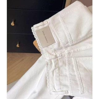 QUẦN JEANS TRẮNG ỐNG RỘNG QC