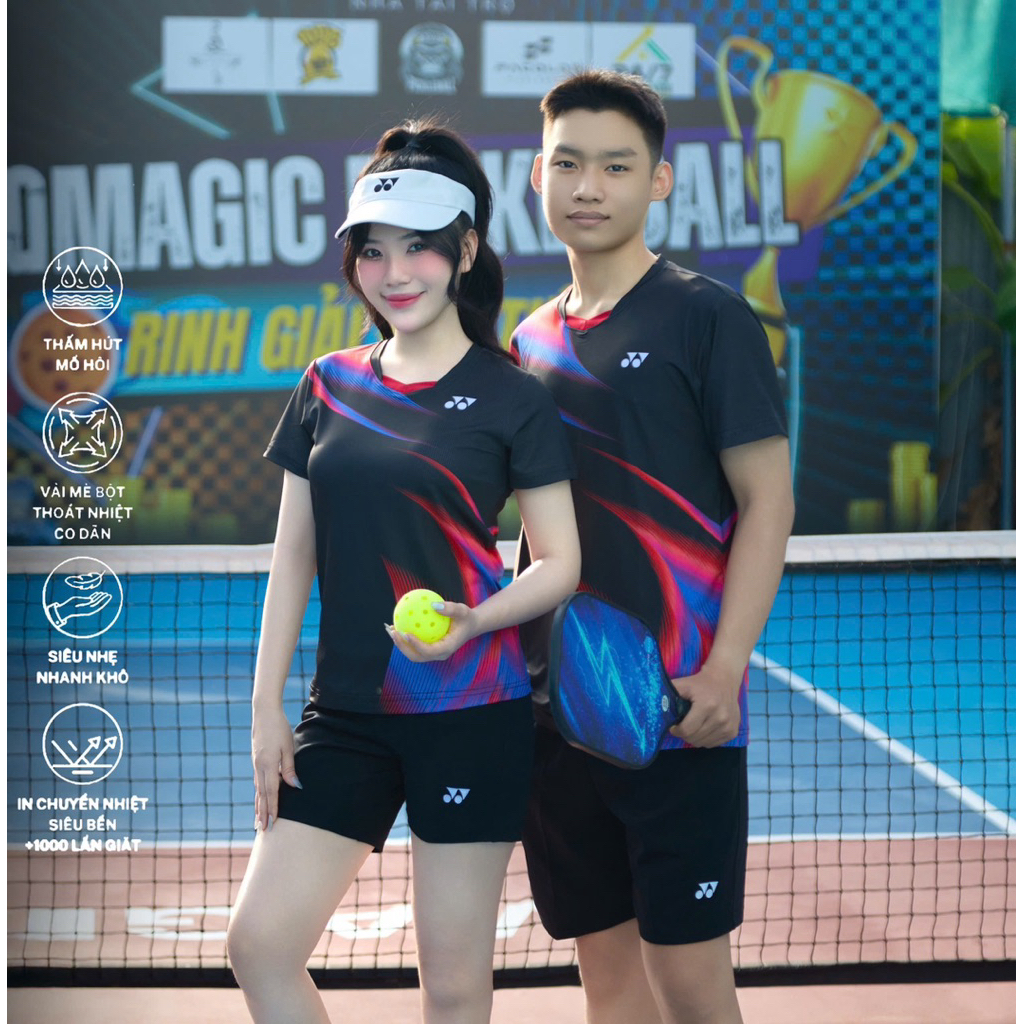 Áo Cầu Lông Nam Nữ Yonex Cổ Tròn