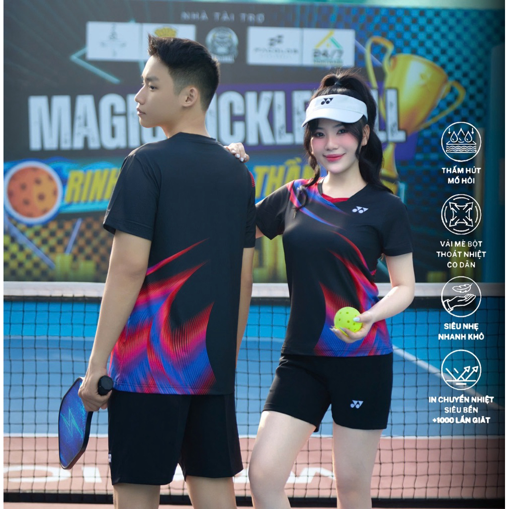Áo Cầu Lông Nam Nữ Yonex Cổ Tròn
