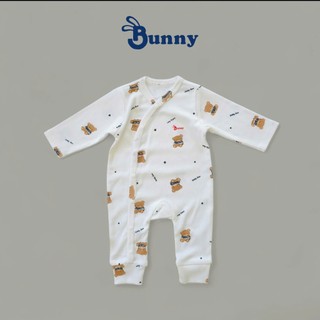 (Mua 2 tặng 1) Body dài thu đông bé trai sơ sinh Bunnybaby size 4-10kg