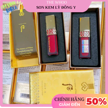Son Kem Lì Whoo Velvet Lip Liquid 6g – Chất Son Mịn Nhẹ, Lâu Trôi, Đông Y Dưỡng Môi Cao Cấp