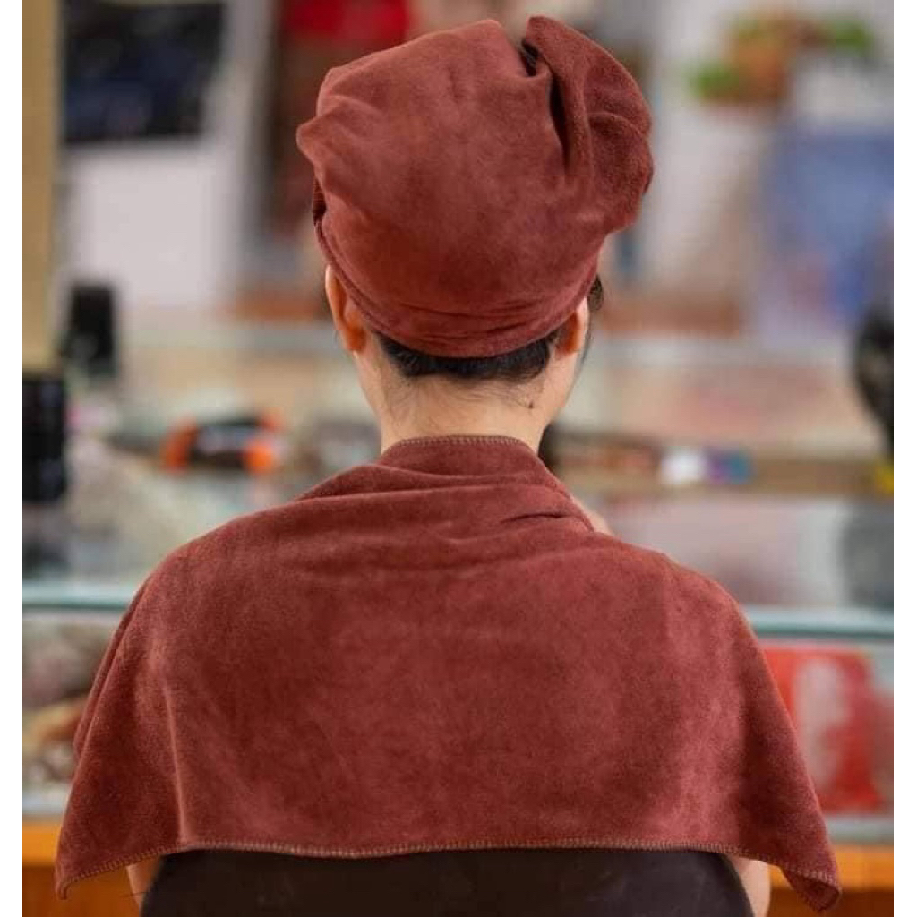 COMBO 10 Khăn gội lau đầu cho spa và salon⚡ RẺ VÔ ĐỊCH ⚡ Khăn siêu thấm hút dành cho spa và salon tóc, kích thước 35x75