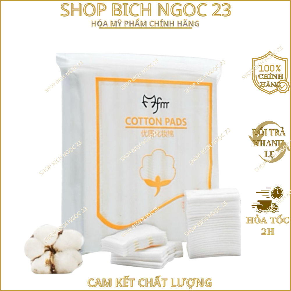 Bông Tẩy Trang 222 Miếng Cotton MFM Tự Nhiên - Bông Tẩy Trang 3 Lớp Dày Dặn Mềm Mại