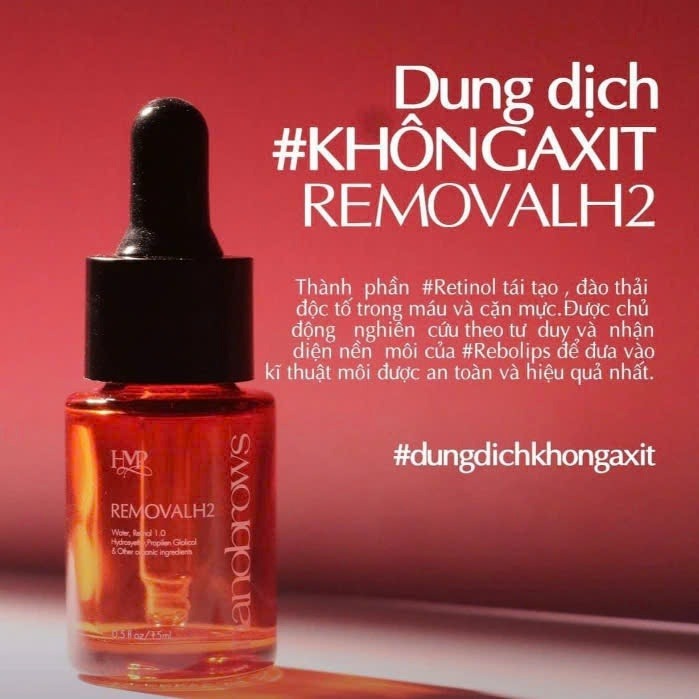 Dung Dịch REMOVALH2 – Xóa Xăm Môi An Toàn, Không Axit, Không Đau Rát
