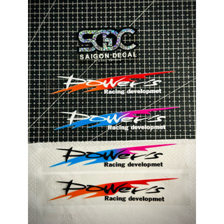 Tem Sticker DTF Power's Racing Developmet Japan 2025 - 4 Màu Sắc Tuỳ Chỉnh |SGDC - 1 Cái|