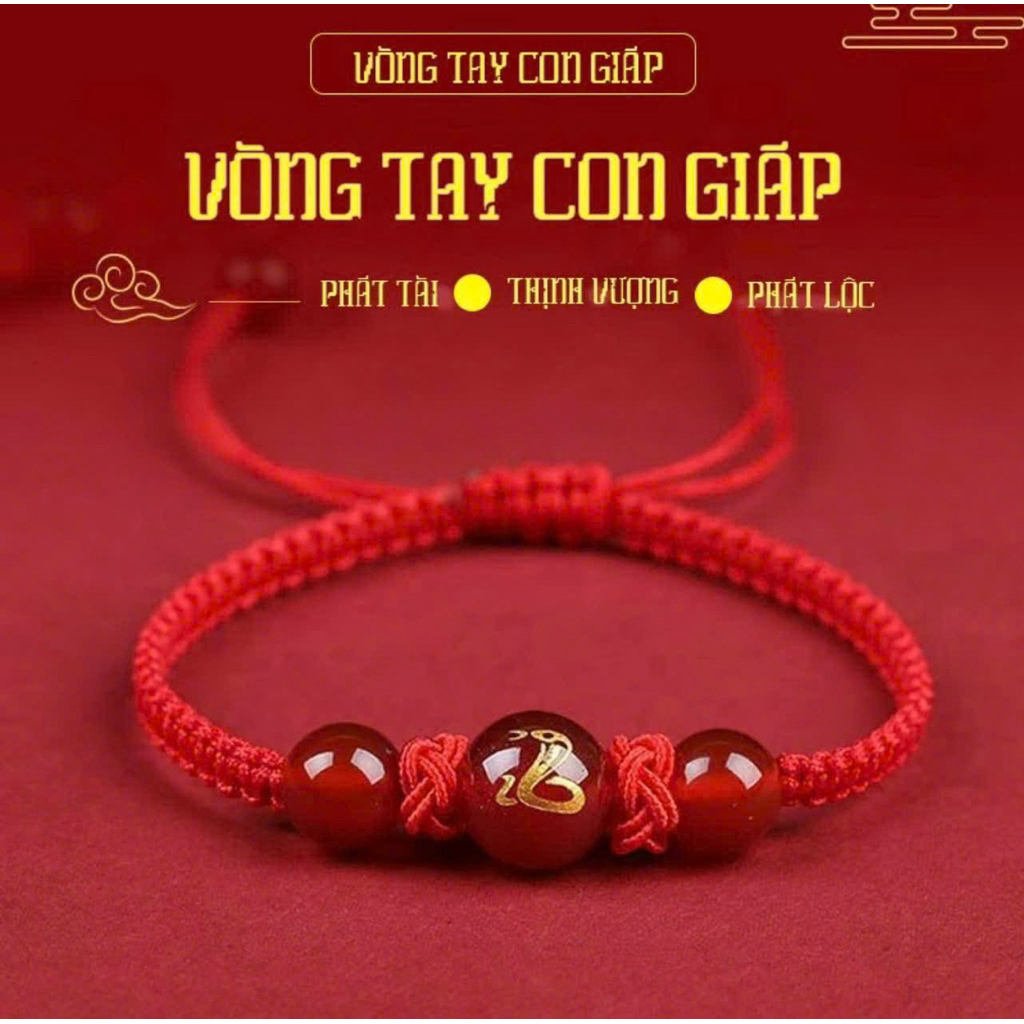 [Tặng Mèo Thần Tài] Vòng Tay Chỉ Đỏ 12 Con Giáp may mắn, tài Lộc