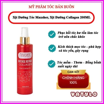 Xịt Dưỡng Tóc Maxsher, Xịt Dưỡng Collagen Giúp Cấp Ẩm, Xịt Thơm Tóc, Giảm Khô Xơ Hư Tổn, Bảo Vệ Tóc