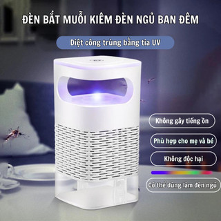 Đèn Bắt Muỗi Thông Minh 2 Trong 1,  Máy Diệt Côn Trùng Kiêm Đèn Ngủ Cổng Sạc USB Cao Cấp