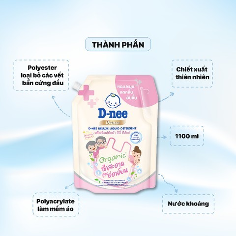 Nước Giặt Dnee Deluxe Túi 1100ml - Màu Hồng (mẫu mới) | Shopee Việt Nam