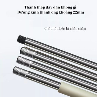 Cây Lau Nhà Phẳng 360 Độ (Cây Rời Không Thùng) Chổi Lau Sàn Tự Vắt Thông Minh, Bông Microfiber