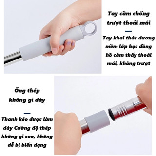 Cây Lau Nhà Phẳng 360 Độ (Cây Rời Không Thùng) Chổi Lau Sàn Tự Vắt Thông Minh, Bông Microfiber