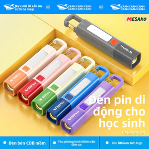 Smiling SHARK Đèn pin Mini siêu sáng có thể sạc lại Cắm trại Đèn LED chống nước,Đèn khẩn cấp, tiện dụng cho học sinh