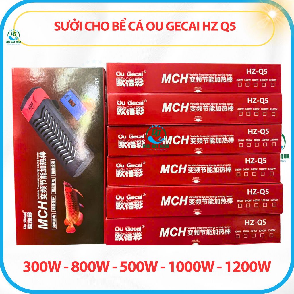 Sưởi Ou Gecai HZ-Q5 300-500-800-1000-1200w cho bể cá cảnh bảo hành 6 tháng 4