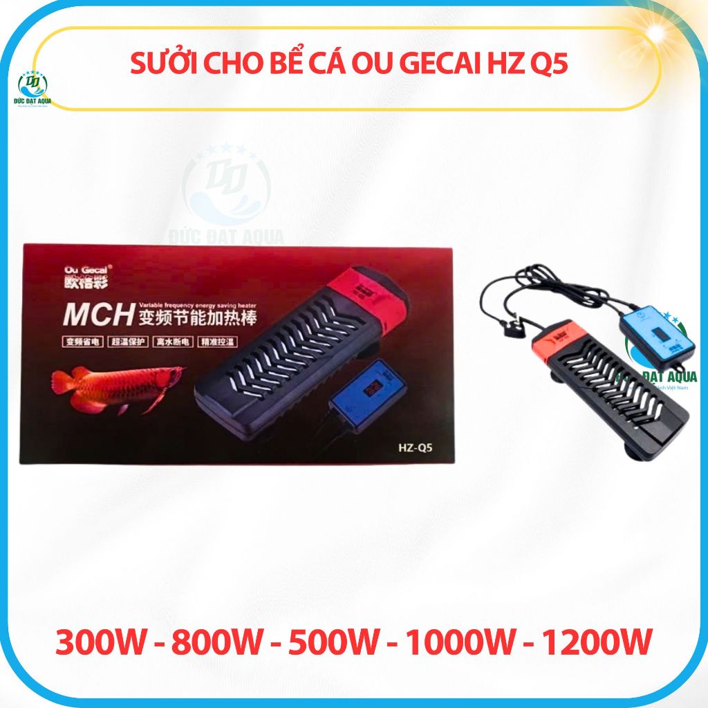Sưởi Ou Gecai HZ-Q5 300-500-800-1000-1200w cho bể cá cảnh bảo hành 6 tháng 3
