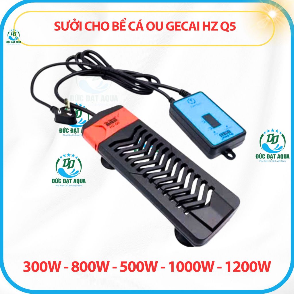 Sưởi Ou Gecai HZ-Q5 300-500-800-1000-1200w cho bể cá cảnh bảo hành 6 tháng