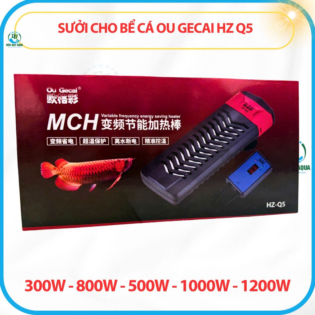 Sưởi Ou Gecai HZ-Q5 300-500-800-1000-1200w cho bể cá cảnh bảo hành 6 tháng 2