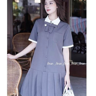Váy bầu công sở xếp ly chất Mango _ phong cách nhẹ nhàng tinh tế cho mẹ bầu