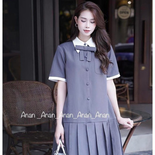 Váy bầu công sở xếp ly chất Mango _ phong cách nhẹ nhàng tinh tế cho mẹ bầu