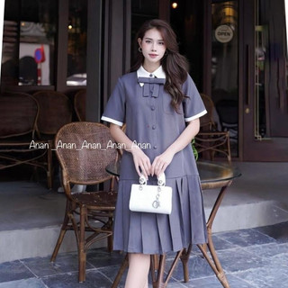 Váy bầu công sở xếp ly chất Mango _ phong cách nhẹ nhàng tinh tế cho mẹ bầu