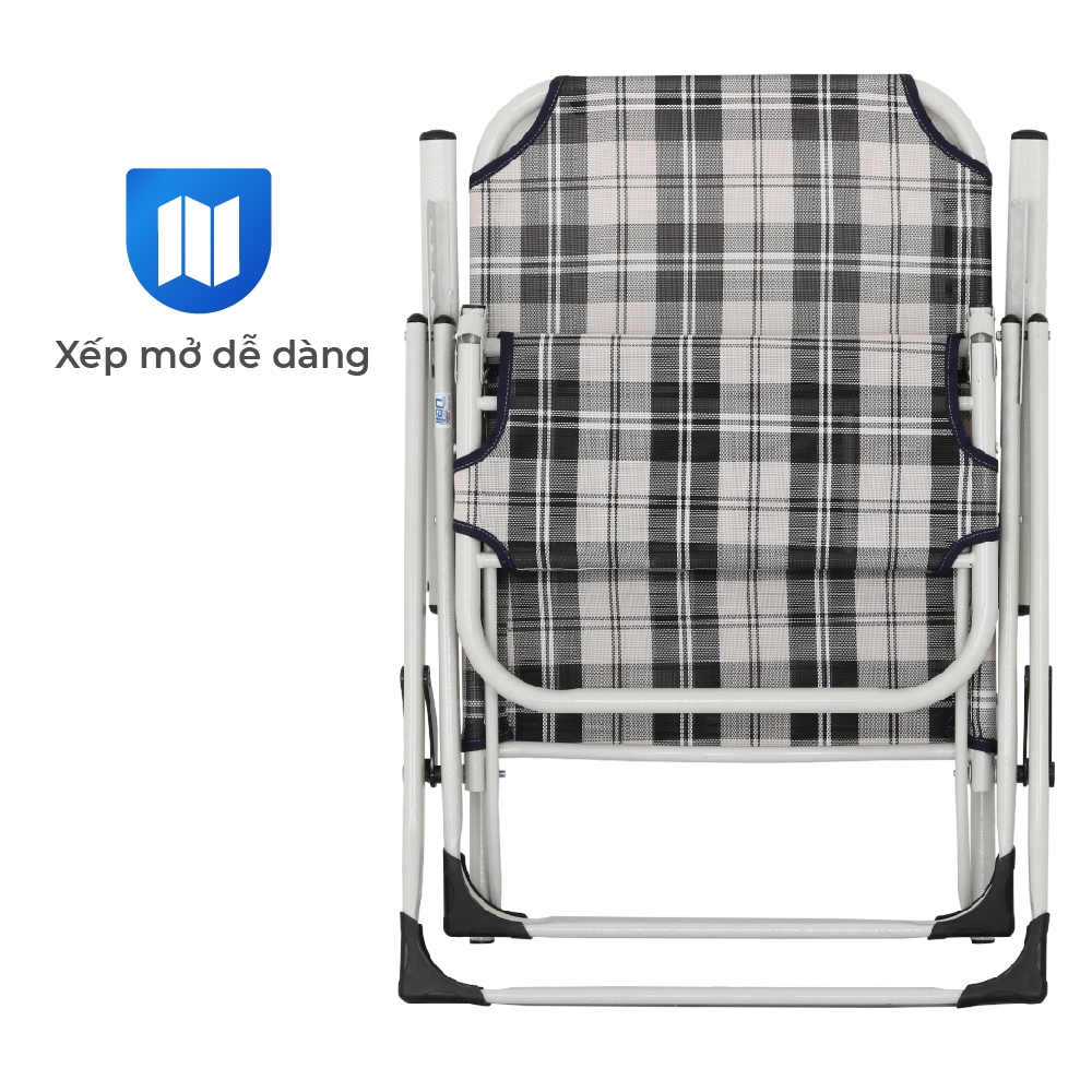 Ghế xếp thư giãn Deli Toto QUI PHÚC, gấp gọn tiện lợi, đa năng, vải lưới cao cấp, thoáng khí