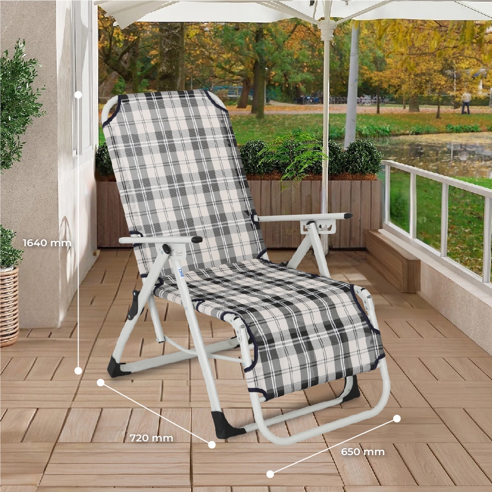 Ghế xếp thư giãn Deli Toto QUI PHÚC, gấp gọn tiện lợi, đa năng, vải lưới cao cấp, thoáng khí