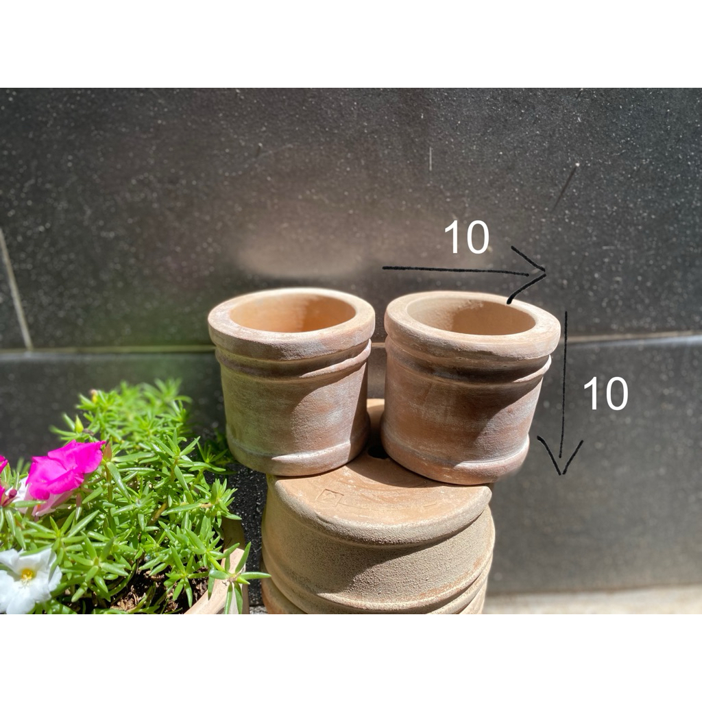Chậu Ống Tre mini Đất Nung-TUIBANCHAU