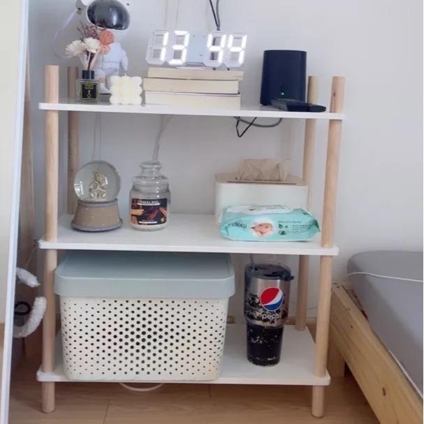 Kệ gỗ decor 3 tầng phong cách Châu Âu kệ trang trí kệ mỹ phẩm kệ sách