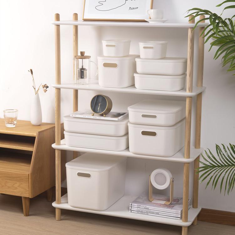 Kệ gỗ decor NHU Y DECOR 4 tầng kệ đa năng lắp ráp đơn giản phong cách hàn quốc Kệ gỗ phòng ngủ phòng khách nhà bếp