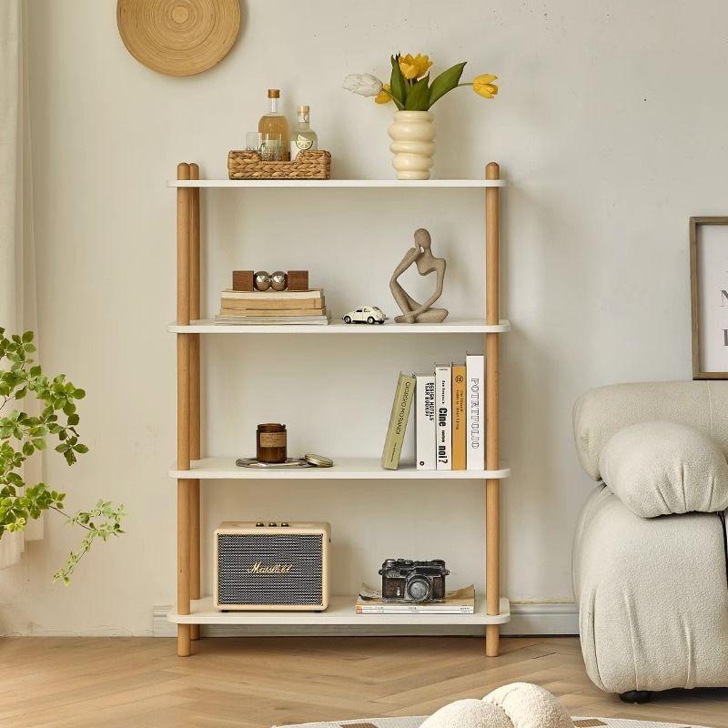 Kệ gỗ decor NHU Y DECOR 4 tầng kệ đa năng lắp ráp đơn giản phong cách hàn quốc Kệ gỗ phòng ngủ phòng khách nhà bếp