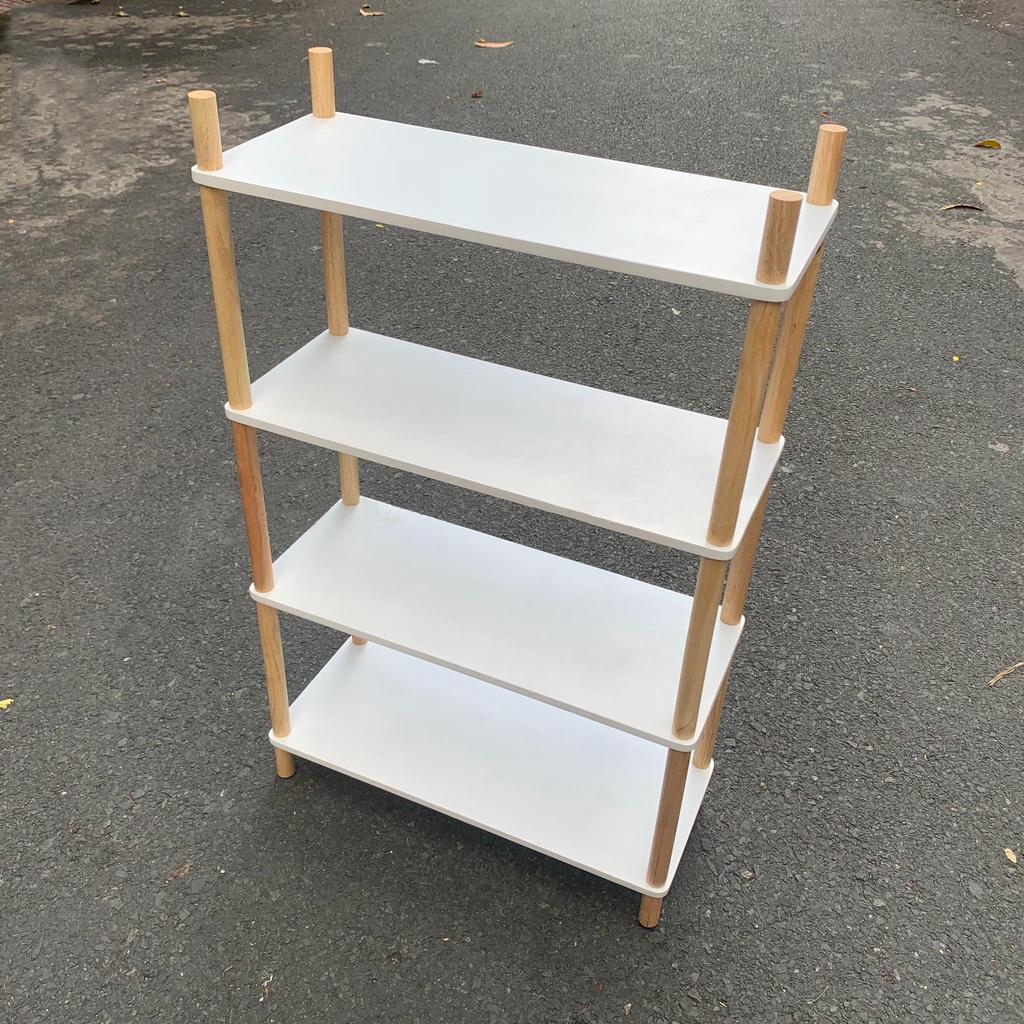 Kệ gỗ decor NHU Y DECOR 4 tầng kệ đa năng lắp ráp đơn giản phong cách hàn quốc Kệ gỗ phòng ngủ phòng khách nhà bếp