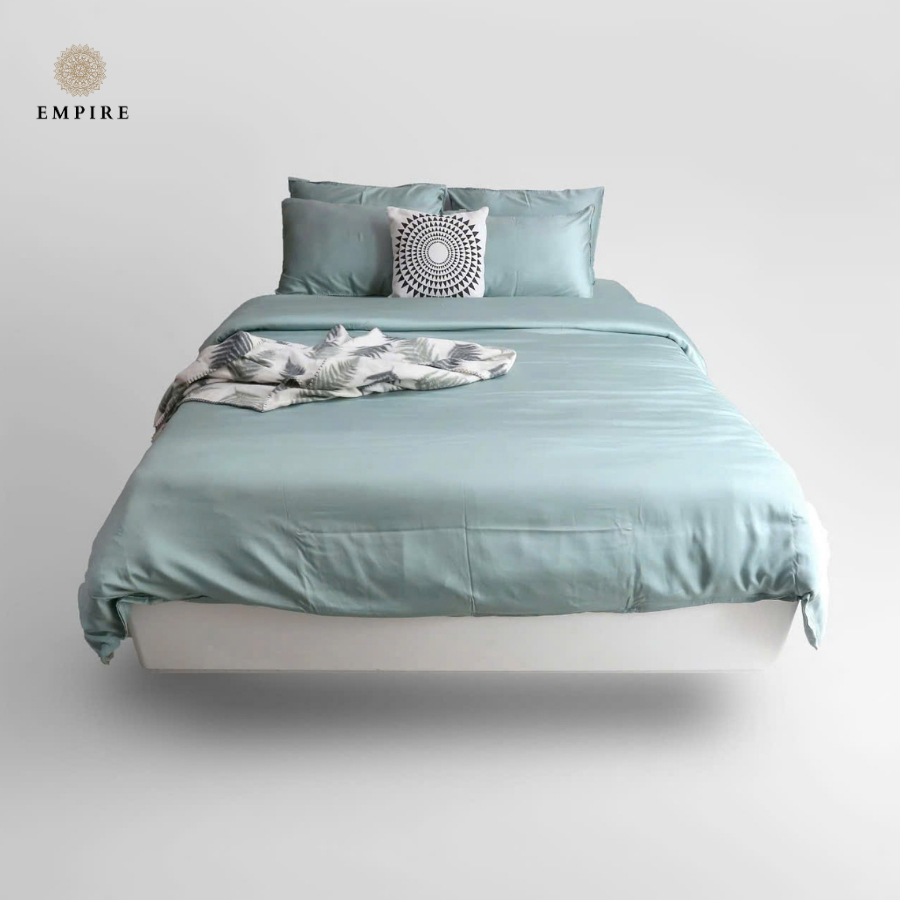 Bộ chăn ga gối nệm 4  món Lụa Modal cao cấp EMPIRE bộ chăn ra drap grap gối đệm nệm trải giường