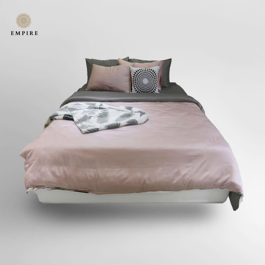 Bộ chăn ga gối nệm 4  món Lụa Modal cao cấp EMPIRE bộ chăn ra drap grap gối đệm nệm trải giường