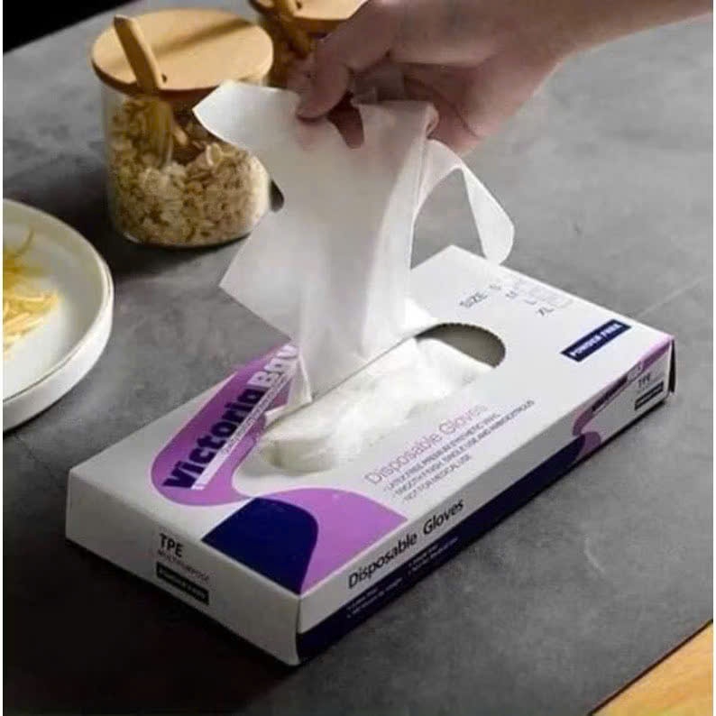 [COMBO 5] Hộp 100 găng tay nấu ăn siêu dai Victoria Bay làm bếp siêu dai chất liệu TPE