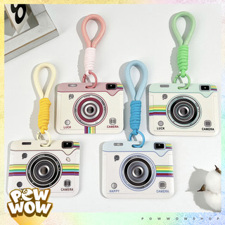 Bao Đựng Thẻ Nhân Viên Ngang Nhựa ABS Phong Cách Hoạ Tiết Máy Ảnh Camera Pastel Retro Thú Vị