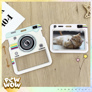 Bao Đựng Thẻ Nhân Viên Ngang Nhựa ABS Phong Cách Hoạ Tiết Máy Ảnh Camera Pastel Retro Thú Vị