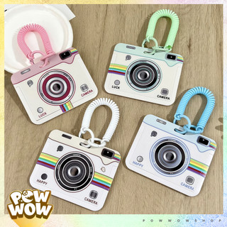 Bao Đựng Thẻ Nhân Viên Ngang Nhựa ABS Phong Cách Hoạ Tiết Máy Ảnh Camera Pastel Retro Thú Vị