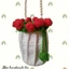 Túi hoa hồng đeo chéo, rosebag M9 - handmade len - crochet