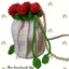 Túi hoa hồng đeo chéo, rosebag M9 - handmade len - crochet