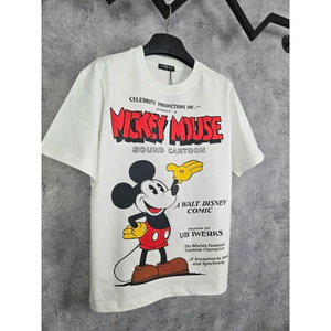 Áo Thun Mickey Mouse Form Rộng Unisex Nam Nữ Chất Vải Cotton Dày Dặn