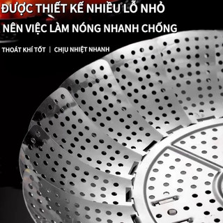 Xửng hấp inox Cao cấp có chân Chubby Chef dùng hấp cách thủy để ráo nước trái cây 3 kích cỡ chân đế hấp bánh hấp đa năng