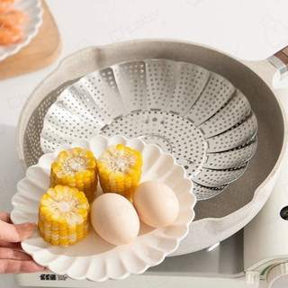 Xửng hấp inox Cao cấp có chân Chubby Chef dùng hấp cách thủy để ráo nước trái cây 3 kích cỡ chân đế hấp bánh hấp đa năng