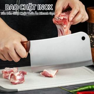 Dao inox Cao cấp chặt xương Bốn phong cách dao thái thịt lưỡi dao siêu bén với công nghệ sản xuất nhiệt chân không