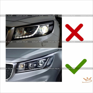 Decal dán đèn Kia Sedona 2018-2021 (1 cặp 4 miếng dán 2 bên), chất liệu Decal cao cấp, không phai màu, không thấm nước