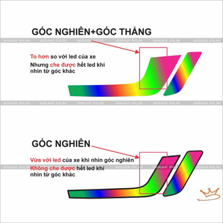 Decal dán đèn Solati ( bộ bao gồm 2 bên) - Decal cao cấp không phai màu không thấm nước