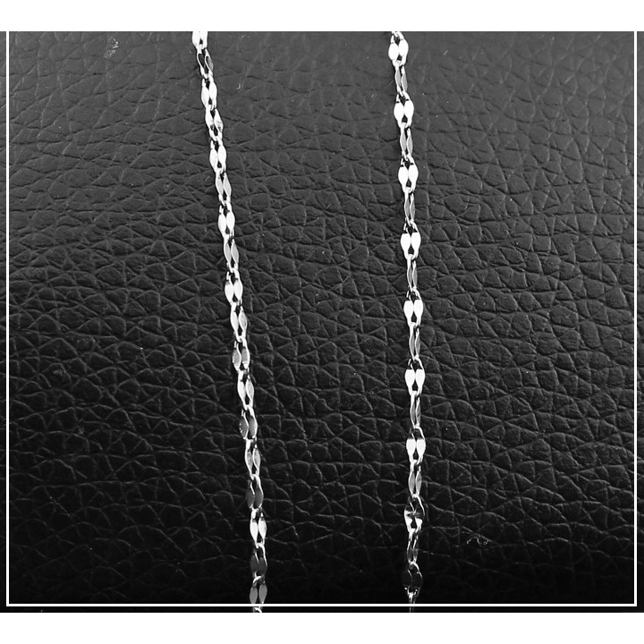 Dây chuyền inox trơn kiểu lá me không gỉ có nhiều size để chọn BY ACCESSORIES