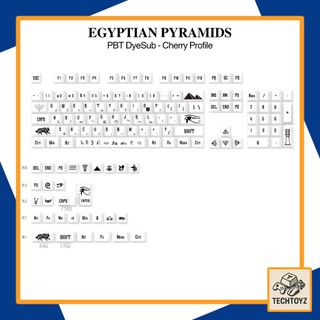 [ Song ngữ ] Keycaps Trắng Song Ngữ - PBT DyeSub - Cherry Profile