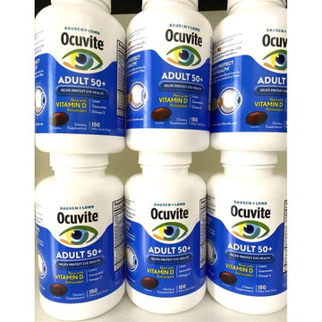 💙❄️Viên Uống Bổ Mắt Ocuvite Adult 50 + Bausch & Lomb 150 Viên Mỹ — Bổ sung Vitamin và khoáng chất thiết yếu cho mắt