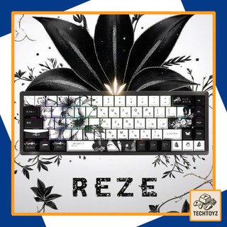 Keycap Reze Chainsaw Man - Xuyên Led - Side Print - PBT Double Shot, DyeSub - Cherry Profile